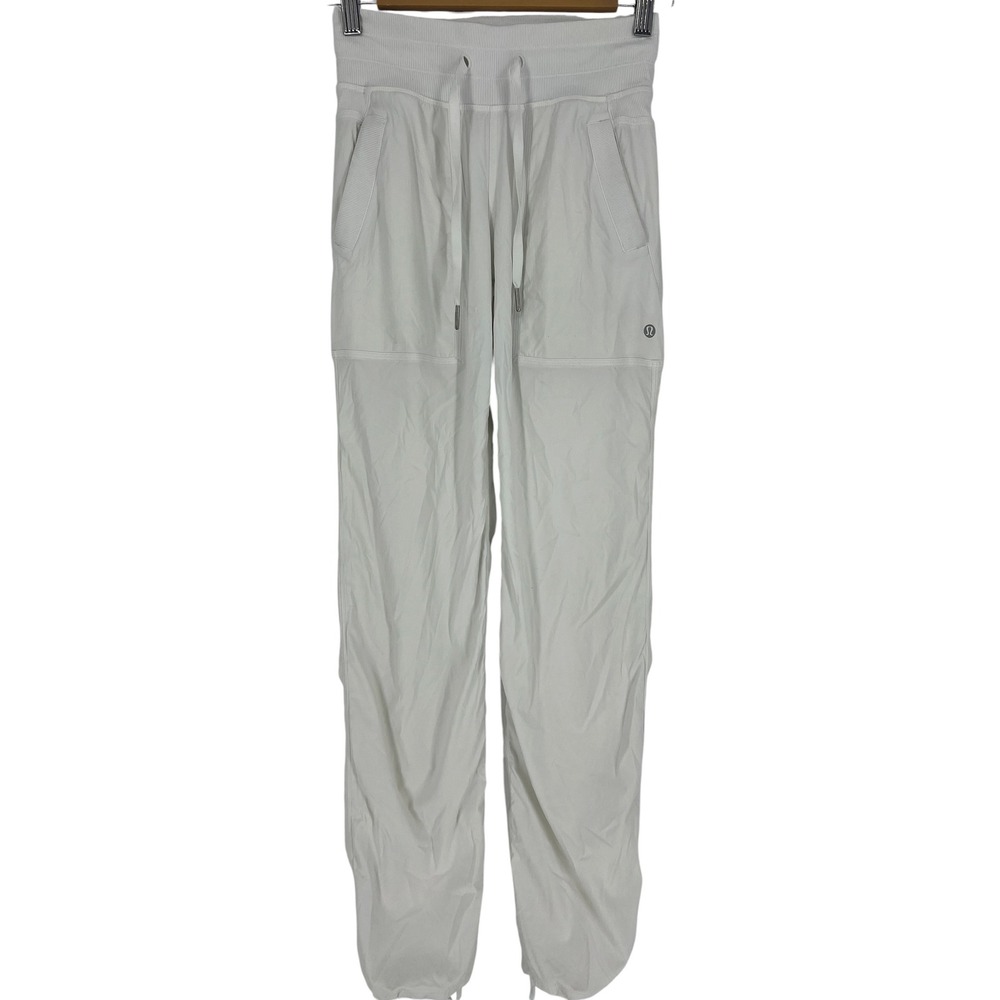 Lululemon Dance Studio Pant III Lined White Mid Rise Size 0 30" Inseam - Picture 3 of 8